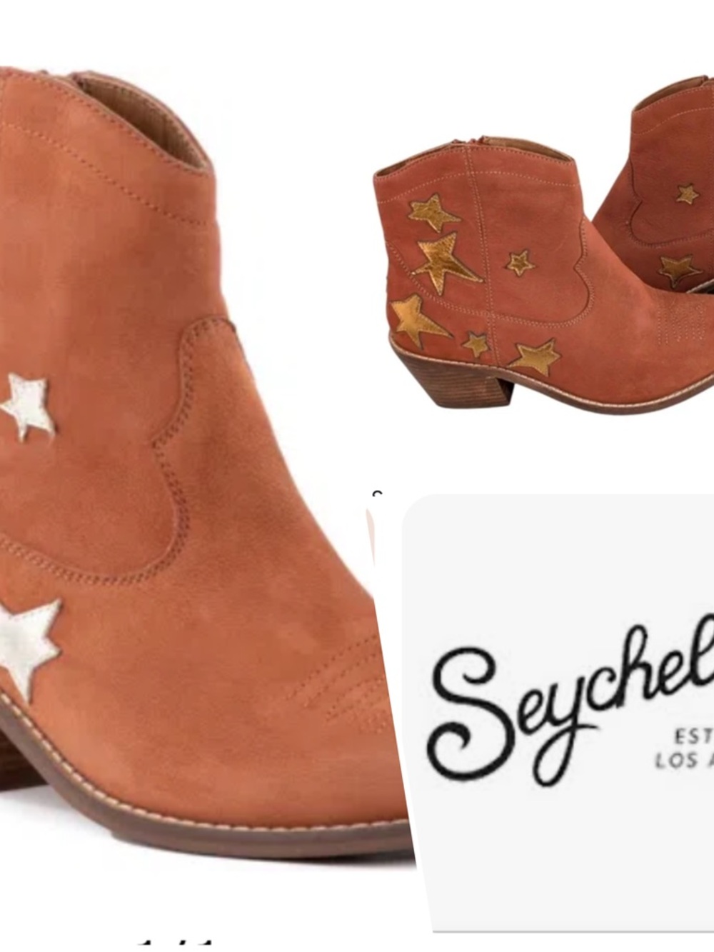 Seychelles | Under The Stars Nubuck Ankle Boots with Gold Star Accents
